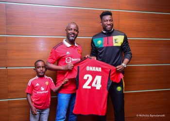 Deputy Speaker Thomas Tayebwa Meets Manchester United Goalkeeper André Onana at Sheraton Hotel
