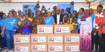 Eco Bank and Red Cross Uganda Donate Reusable Pads and Internet Support to Kitebi Secondary School
