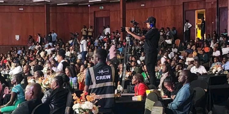 Funs enjoying Comedy at Kampala Serena Hotel