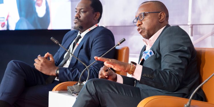 Collin Babirukamu while speaking during the 2024 ACCA annula members convention at Speke Resort Munyonyo