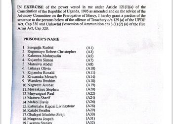 President Museveni pardons 19 NUP youth supporters