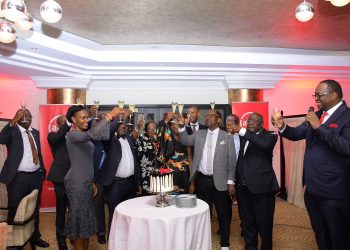 Absa Bank Uganda bids farewell to outgoing Board Chairperson Byarugaba, Board member Prof. Nawangwe