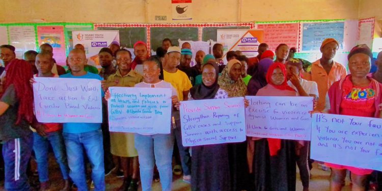Group Photo after the community dialogue on GBV awareness held in Sebina Zone, Makerere III parish