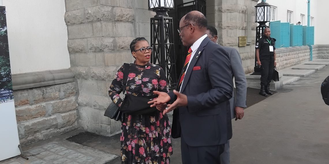 Professor Puleng LenkaBula, the Vice Chancellor and Principal of the University of South Africa (Unisa), and Prof. Barnabas Nawangwe, the Vice Chancellor of Makerere University
