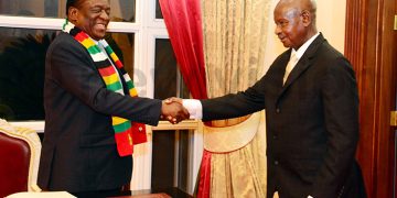 African youth honor Ugandan, Zimbabwe Presidents for promoting African liberation.