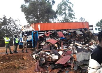 Scrap truck overturns, disrupts traffic flow along Kampala-Jinja highway