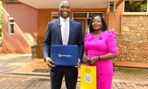 Ibrahim Senyonga, and Chief Executive of Stanbic Business Incubator Ms. Catherine Poran
