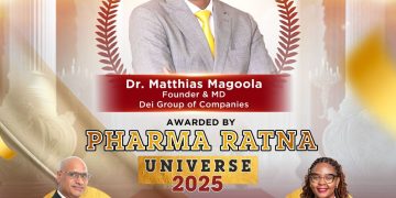 Dei Biopharma’s Dr. Magoola honored in India over cancer treatment breakthrough