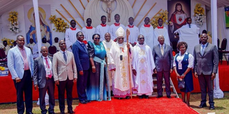 Archbishop Paul Semogerere with the College Board.