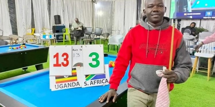 Ceasar Chandiga after winning the  sponsored money match with Eden Joseph from South Africa.