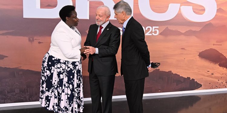 Ms Alupo and Brazilian President Luiz Inácio da Silva