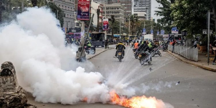 Tear gas clouds streets as Ruto orders tougher measures. Courtesy photos.