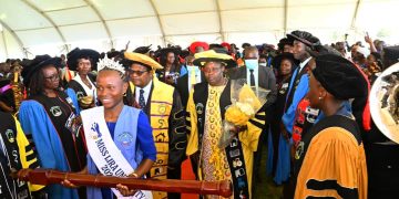 VP Alupo urges tertiary institutions to equip students with skills to succeed as Lira University holds 7th graduation ceremony