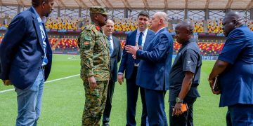 UPDF Chief Gen. Muhoozi inspects Hoima City Stadium, champions sports excellence 