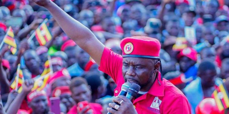 Mathias Walukaga at one of the campaigns before disqualification.