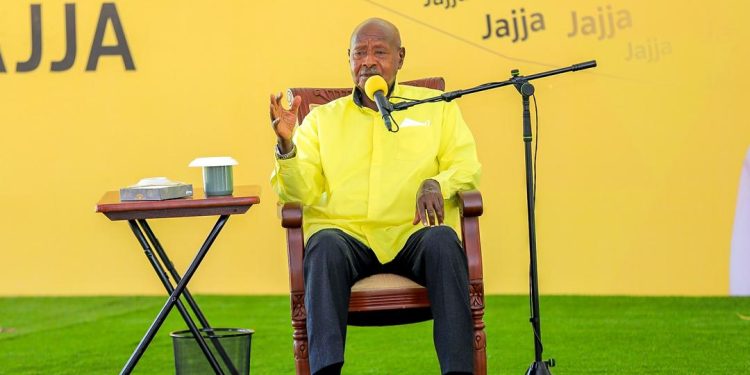 President Yoweri Kaguta Museveni during Jazz with Jajja on Sunday 4th January 2026, at Nakasero State Lodge