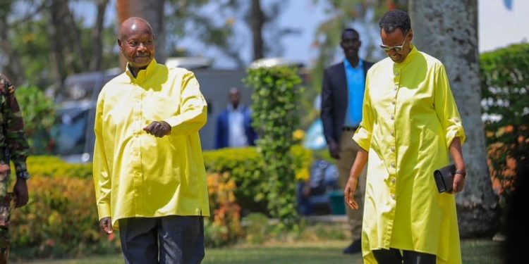 President Yoweri Kaguta Museveni and the first lady Janet Kataaha Museveni