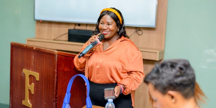 Joan Asaba the Vice President of Uganda Digital Society addressing the society