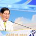 Chairman Lee Man-hee delivers a message at the 42nd Founding Anniversary Commemorative Service of Shincheonji Church of Jesus, held at Cheongju Church, Shincheonji Church of Jesus on the 15th