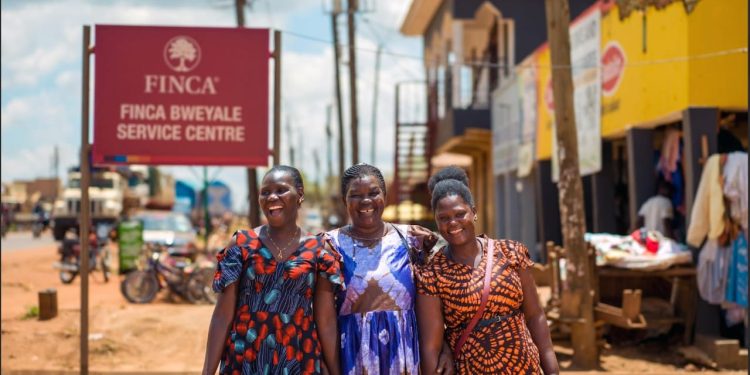 Local entrepreneurs in Bweyale town stand as a testament to the sucess of financial inclusion initiatives for women in rural Uganda.
