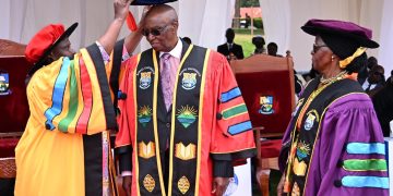 Rukikaire installed as 2nd Chancellor of Kabale University