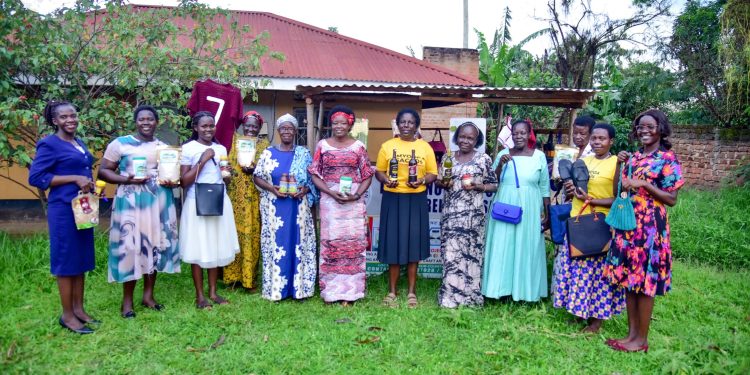 Members of Erute North Women Entrepreneur Sacco and their products - Lira District