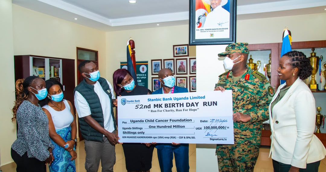 Gen Kainerugaba Channels UGX 100 Million Birthday Run Cash to Support Child Cancer Foundation