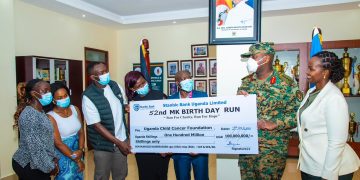 Gen Kainerugaba Channels UGX 100 Million Birthday Run Cash to Support Child Cancer Foundation