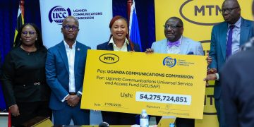 MTN Uganda contributes UGX 54.27 billion to the Uganda Communications Commission’s Universal Service and Access Fund