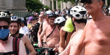 London’s naked bike ride sparks debate over message, meaning, and shock value