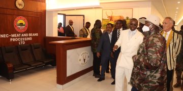 President Museveni Commissions NEC Meat and Beans Processing Plant