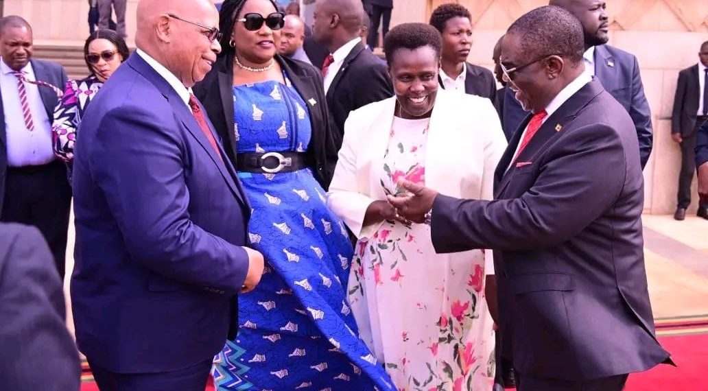 H.E VP Jessica Alupo has today articulated the message of H.E YKMuseveni on the occasion of the launch of the National plan of action by H.E Emerson Mnangwa the president of Zimbabwe. The ceremony took place at Mt Hampden Parliament building Harare under the auspices of Africa peer Review Mechanism.