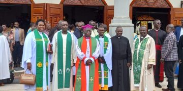 Bishop Bukomeko Preaches Peace as He Celebrates Mass with His Home Congregation