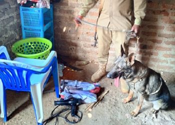Police dog trail leads police to suspected burglary hideout as stolen property recovered in Bugiri