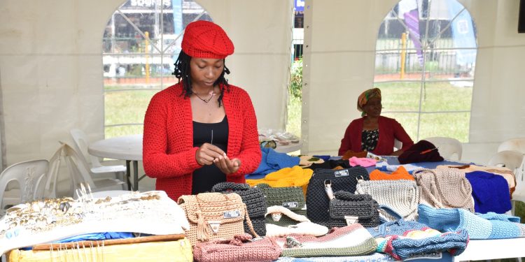 Graca Iranga, a Congolese refugee and proprietor of La Bella’s Crochets