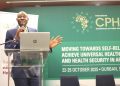 Dr. Magoola making a presentation at an Africa CDC conference in South Africa last year. He said Dei BioPharma was ready to supply biological medicines to African countries at affordable rates.