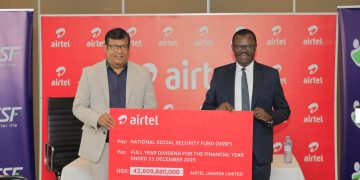 NSSF Receives UGX 42.6 Billion Dividend from Airtel Uganda