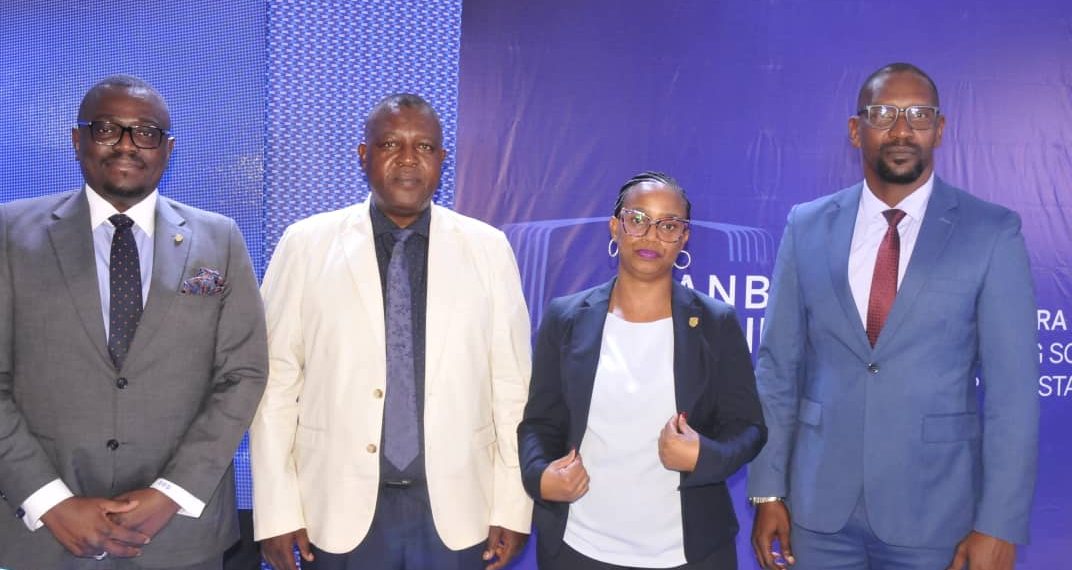 From-left-to-right-Stanbics-Executive-Head-of-Business-and-Commercial-Banking-Tunde-Thorpe-Sam-Kuloba-Stanbics-Melisa-Nyakwera-and-Hassan-Nkuutu-during-the-Business-Forum-in-Mbale-on-Tuesday