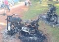Angry Residents Burn Motorcycle Suspected to Belong to Cattle Thieves