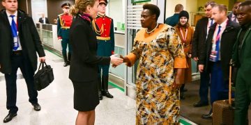 VP Alupo arrives in Moscow for 3RD Russia-Africa Summit
